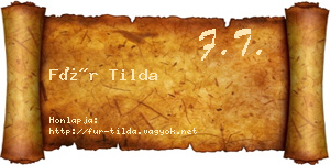 Für Tilda névjegykártya